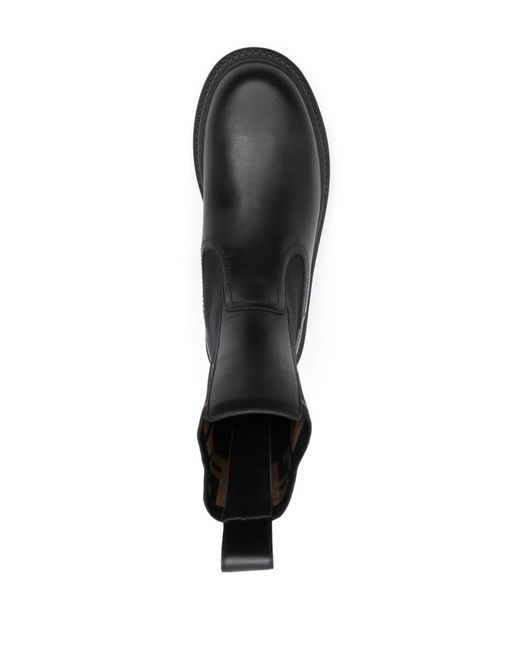 Fendi Black Logoleather Boots
