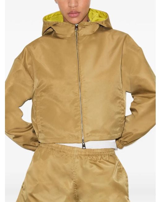 Tory Burch Yellow Reversible Cropped Nylon Jacket