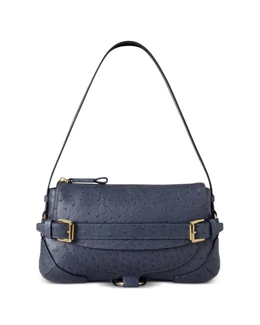 Mulberry Blue Lennox Buckle Shoulder Bag
