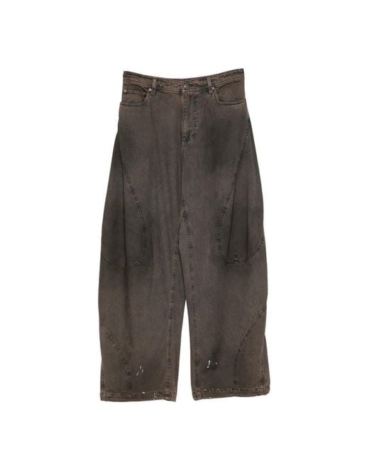 CROQUIS Gray Panelled Jeans for men