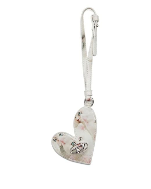 DIESEL White Play Mirror Keyring