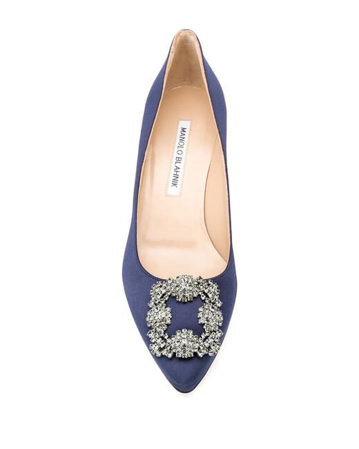Manolo Blahnik Blue 50Mm Hangisi Pumps