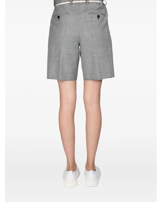 Shorts A Cuadros Con Pinzas Aspesi de color Gray