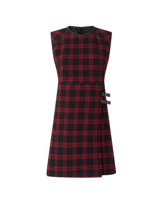 Pinko Red Check Mini Dress