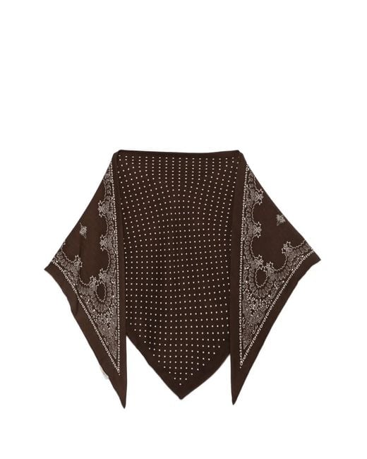 Destin Brown Écharpe À Motif Cachemire Et Pois