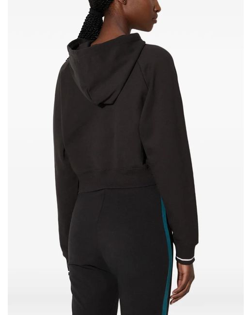 PUMA Black Hoodie À Logo Appliqué