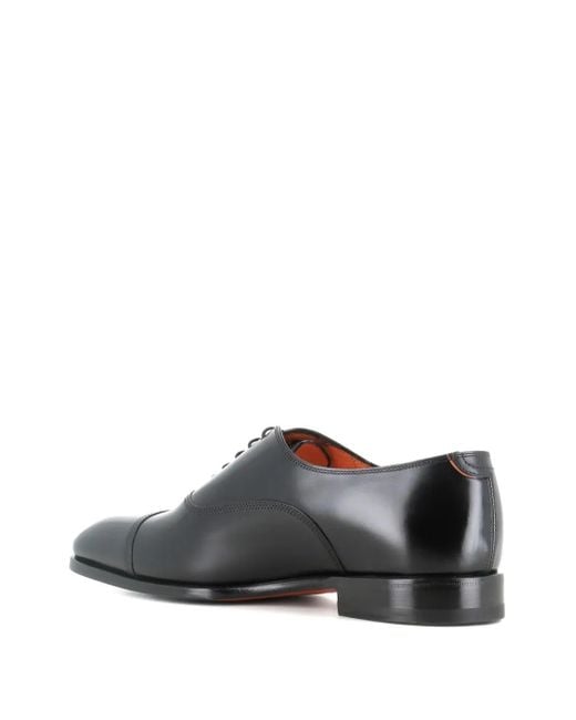 Santoni Gray Cap-Toe Lace-Up Oxford Shoes for men