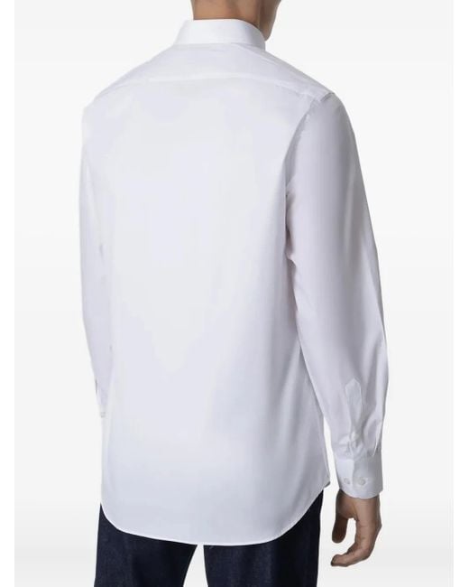 Paul & Shark White Patch-Pocket Cotton Shirt for men