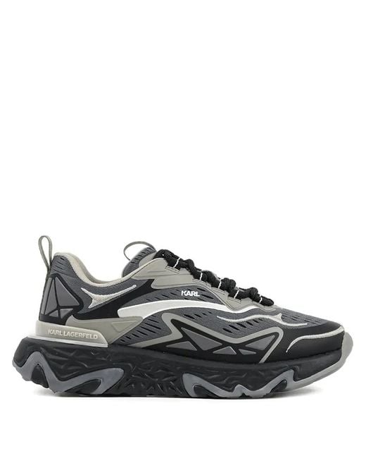 Karl Lagerfeld Black Blaze Logo-Lettering Sneakers