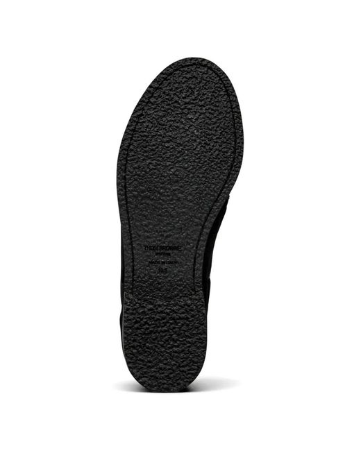 Thom Browne Black Suede Boat Shoes for men