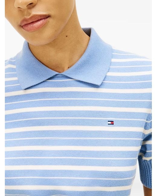 Tommy Hilfiger Blue T-Shirt En Coton À Rayures