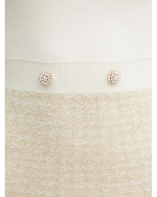 Guess Natural Pearl-Button Knit Mini Dress