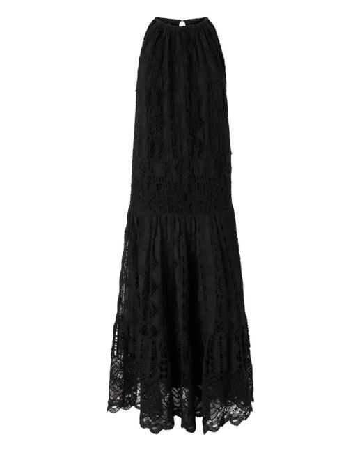 Pinko Black Gestuftes Spitzenkleid