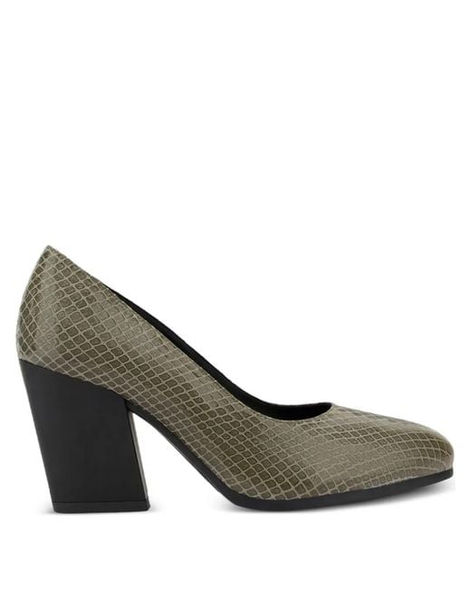 Hogan Gray Leather Pumps