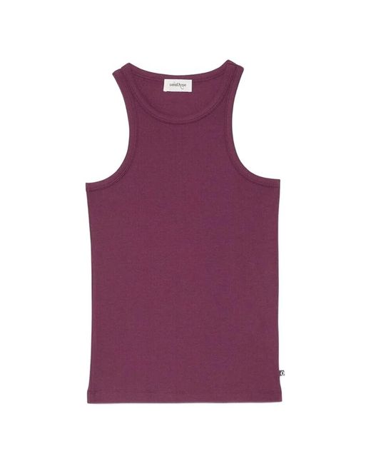 Ottod'Ame Purple Ribbed-Knit Tank Top