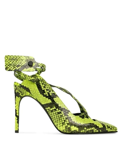 Off-White c/o Virgil Abloh Green Warped Pumps