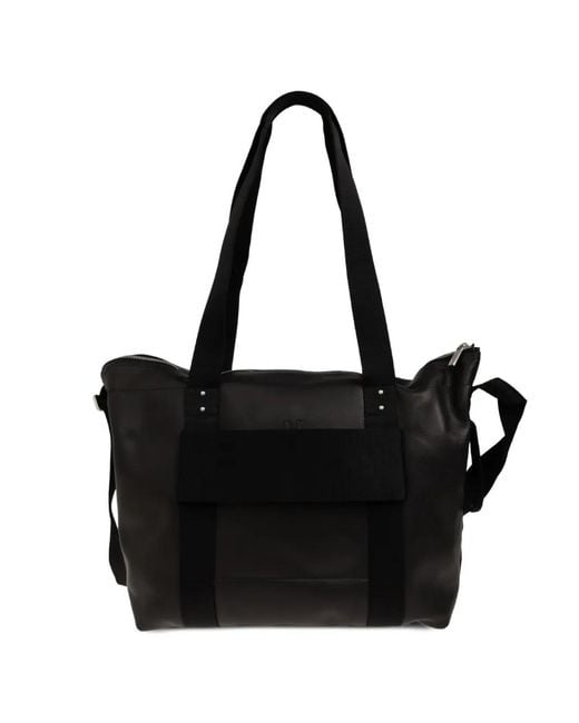 Rick Owens Black Trolley Leather Tote Bag