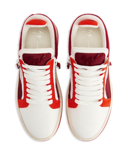 Giuseppe Zanotti Red Gz94 Panelled Sneakers for men