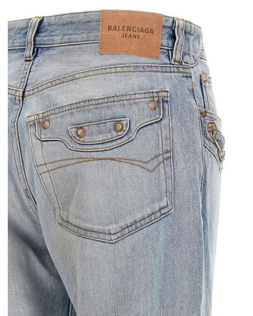 Balenciaga Blue City Washed-Out Denim Jeans