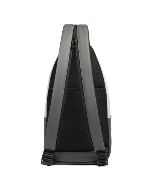 Piquadro Black Water-Resistant Convertible Sling Bag for men
