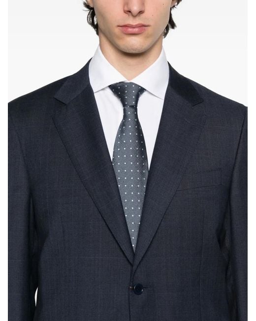 Canali Blue Checked Suit for men