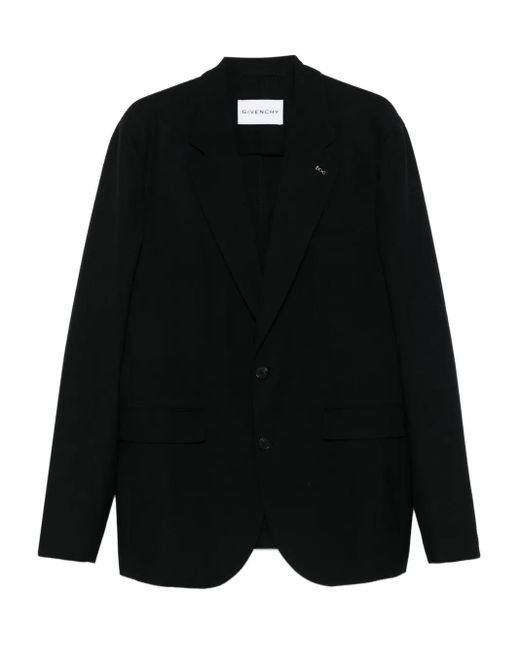 Blazer De Lana Con Botones Givenchy de hombre de color Black