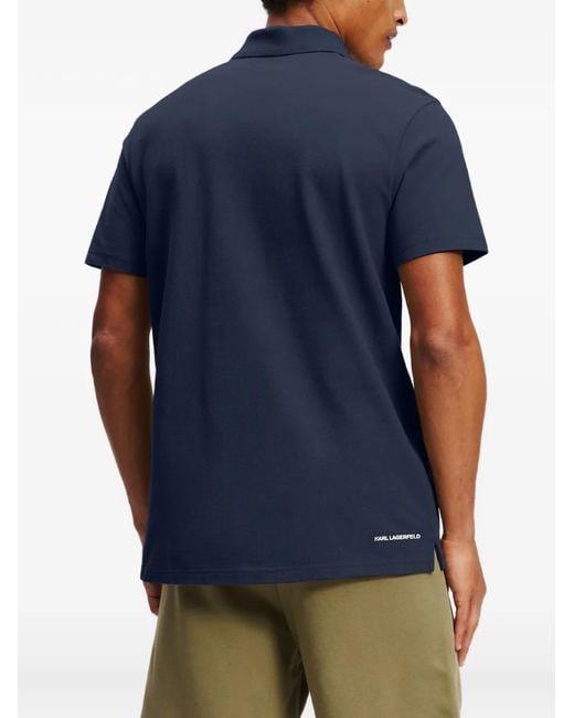 Karl Lagerfeld Blue Kameo Polo Shirt for men