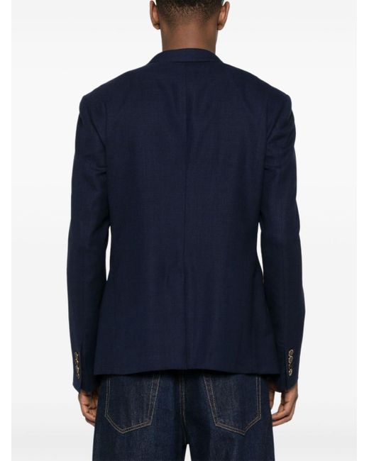 Blazer en laine vierge à boutonnière croisée Dolce & Gabbana pour homme en coloris Blue