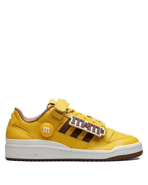 Adidas Gestreifte Forum Low 84 Sneakers in Yellow für Herren