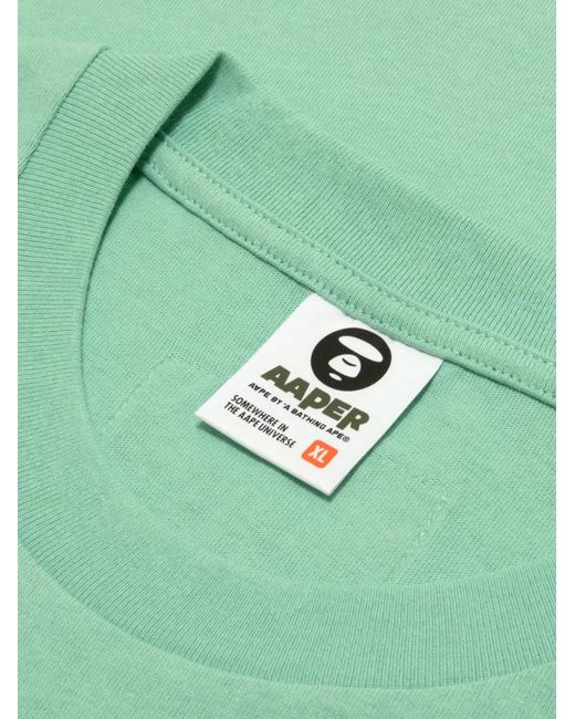 Aape By A Bathing Ape Green Cartoon Graphic T-Shirt for men