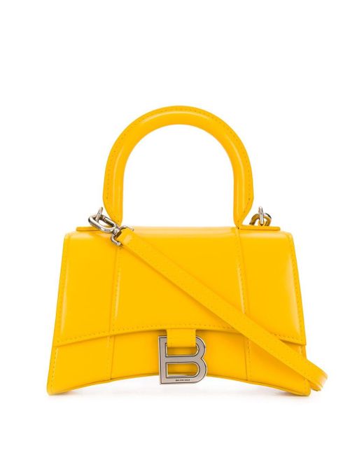 Balenciaga Yellow Hourglass Xs Mini Bag