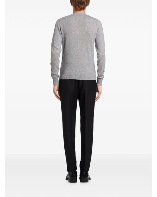Prada Gray Cashmere Sweater for men