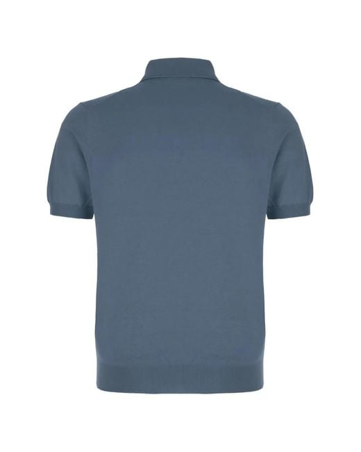 Panicale Geribbeld Poloshirt in het Blue voor heren
