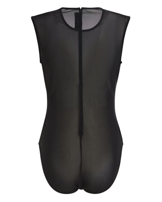 Alex Perry Black Sheer Bodysuit