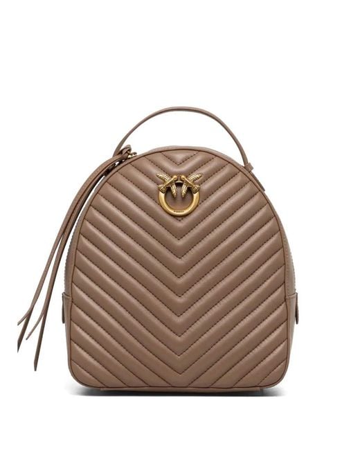 Pinko Natural Love Chevron Backpack