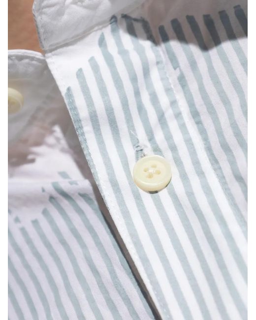 DIESEL White Striped-Pattern Shirt for men