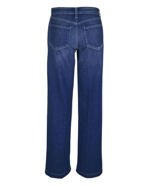 L'Agence Blue Washed Effect Jeans