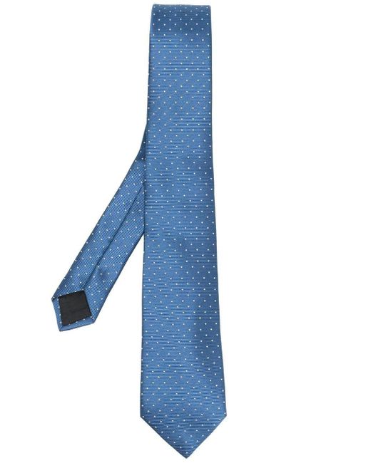 Corbata con diseño bordado Lanvin de hombre de color Blue