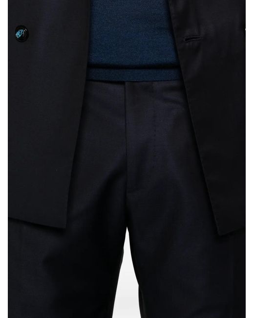 Kiton Blue Double-Breasted Suit for men