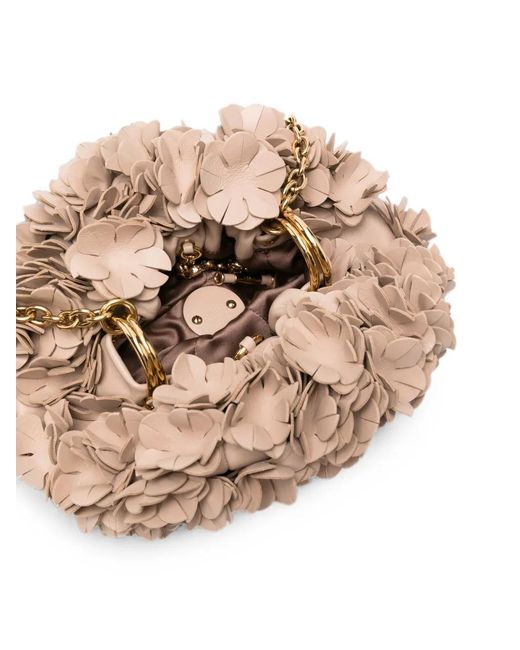 Chloé Natural Plissé Shoulder Bag With Chain