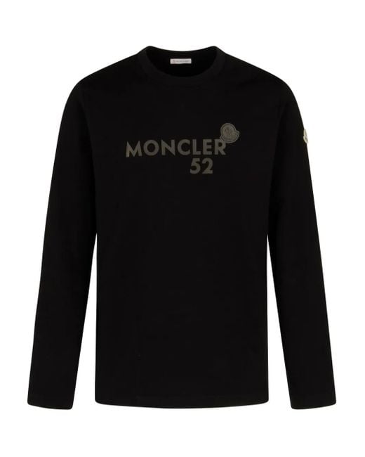 Moncler Logo-plaque long-sleeve T-shirt in Black für Herren