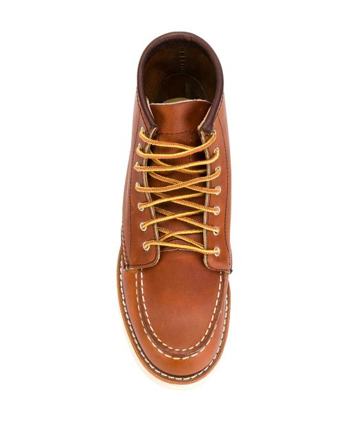 Red Wing Brown Heritage Moc-Toe Ankle Boots