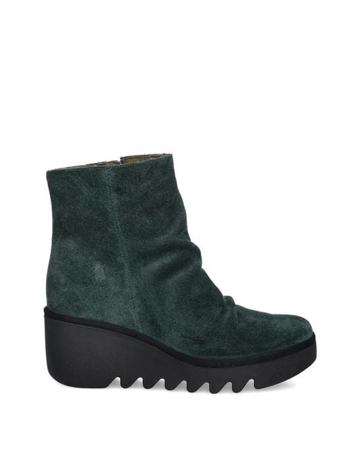 Fly London Green Stiefeletten Mit Reißverschluss