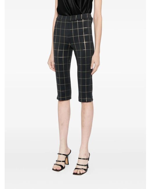 Cynthia Rowley Gray Checked Capris Shorts