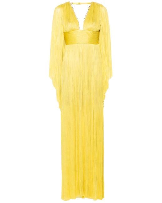Maria Lucia Hohan Yellow Harlow Silk Maxi Dress