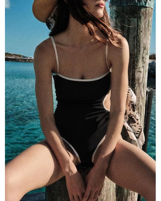 Johanna Ortiz Primordial Femininity Badpak Met Uitgesneden Details in het Black