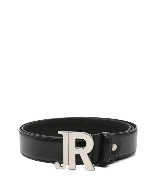 John Richmond Black Ceinture Montere À Plaque Logo for men