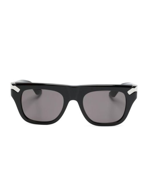 Alexander McQueen Eckige Sonnenbrille mit Logo-Gravur in Gray für Herren