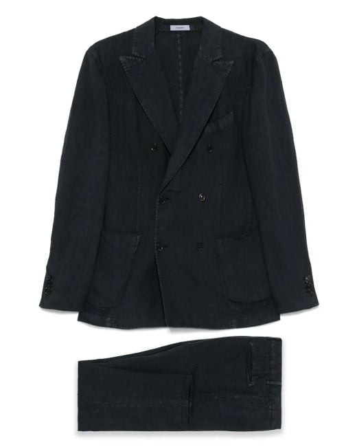 Costume En Lin Boglioli pour homme en coloris Black