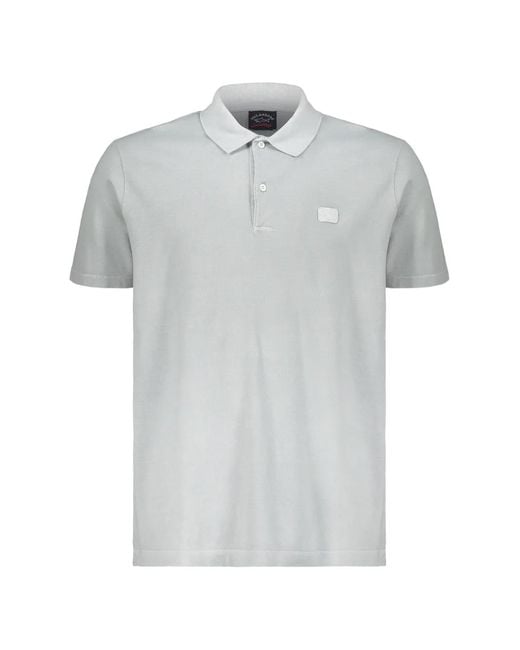 Paul & Shark Gray Buttoned Polo Shirt for men